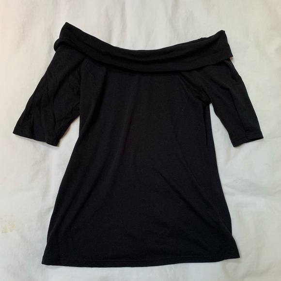 Anthropologie black off the shoulder top - Picture 3 of 6